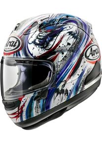 Arai RX-7V Evo Kiyo Trico, kask pełnotwarzowy , kolor: Biały/Szary/Niebieski/Czerwony , rozmiar: S
