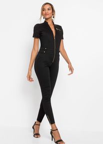 Jumpsuit - svart - storlek 34 - bonprix