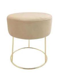 ECHTWERK Hocker Marilyn Creme Samt