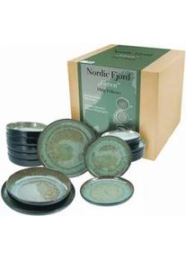 Creatable Tafelservice Nordic Fjord Gr&uuml;n, 18-teilig