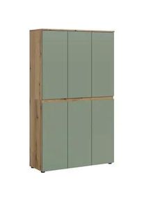 Garderobenschrank Scarpa Graugr&uuml;n/Eiche