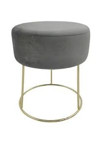 ECHTWERK Hocker Marilyn Grau Samt