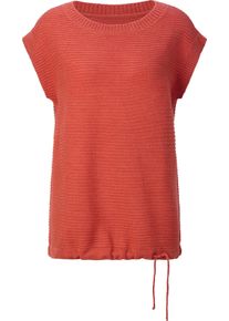 Dames Slip-over met ribpatroon terra Maat 50