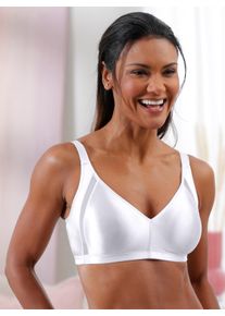 Naturana Dames Minimizer-beha zonder beugel in glanslook in wit ,maat 75B, Witt, 91% Polyamide, 9% Elastan. Inzet: 92% Polyamide, 8% Elastan