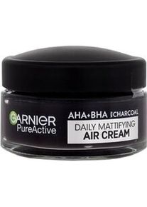 Garnier, Gesichtscreme, Pure Active AHA + BHA Charcoal Daily Mattifying Air Cream (50 ml, Tagescreme)
