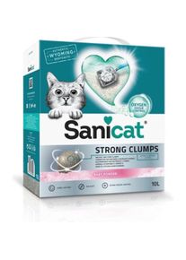 Sanicat Żwirek dla kota Strong Clumps, żwirek, dla kota, bentonit, baby powder, 10l, zbrylający (Klumpend, 10 l), Katzenstreu