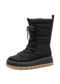 Tamaris, Damen, Winterstiefelette Plateau, Winterboots, Kurzstiefel mit Duo-Tex-Ausstattung, schwarz, 39, schwarz, Winterstiefel mit &Ouml;sen, Ziern&auml;hten 