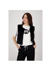 monari, Damen, Fellimitatweste &raquo;Weste fake fur&laquo; Mit Rundhalsausschnitt, schwarz, 42, schwarz, Stylische Fellweste von monari