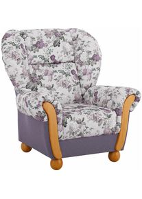 Home Affaire, Sessel &raquo;Milano, bequemer Ohrensessel im Landhaus-Stil&laquo; Hochlehnsessel, flieder/flieder gebl&uuml;mt, Chenille (70% Polyacryl, 30% Polyester);