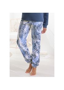 Lascana, Damen, Sweatpants Loungehose mit Allover-Druck, Loungewear, blau gemustert, 32/34 - N-Gr, Sweatpants mit seitlichen Taschen