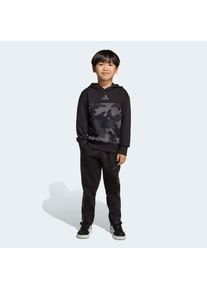 adidas Sportswear, Unisex, Trainingsanzug &raquo;LK CAMO FL SET&laquo; 2 tlg., Black/Carbon, 122, Black/Carbon, Ein vielseitiges Joggingset aus Baumwoll-