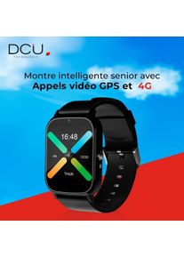 DCU Tecnologic Senior Smartwatch with GPS and 4G Video Calls 1.69-Inch IPS Display IPX6 Waterproof Black (26 mm, 4G), Smartwatch
