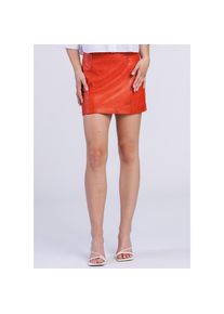 Freaky Nation, Damen, Lederrock &raquo;Skirt-FN&laquo;, orange, XL(42), orange, Stylischer Lederrock