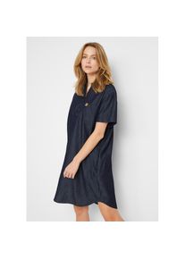 bonprix, Damen, Jeanskleid Brusttasche Casual, aus Baumwolle, Oversize Passform, blau denim used, N-Gr, 52 - N-Gr, blau denim used, Jeanskleid aus 