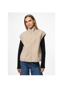 Pieces, Damen, Pl&uuml;schweste &raquo;PCSADIA TEDDY VEST NOOS BC&laquo; Kunstfaser, Silver Gray, XL, Kuschelige Teddypl&uuml;schweste von Pieces