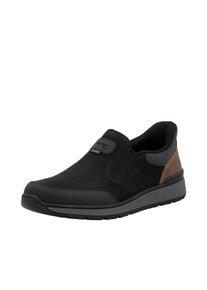 Rieker, Herren, Slipper &raquo;Ready2GO&laquo; Slip on Sneaker, Halbschuh, Schlupfschuh mit loser Einlage, schwarz-braun, 45, Ready2GO - Slipper mit leichtem 