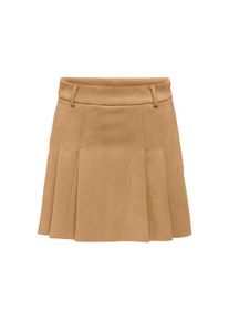 Only, Damen, Minirock &raquo;ONLSTINA LIFE HW FAUX SUEDE SKIRT PNT&laquo;, Toasted Coconut, S (36), Toasted Coconut, Minirock von Only mit Falten