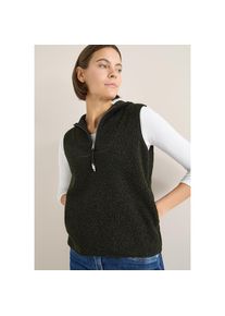 Cecil, Damen, Fellweste Teddy-Weste mit Troyerkragen und Kapuze, raw khaki, XL (44), raw khaki, Teddy Troyer Weste f&uuml;r Damen von Cecil