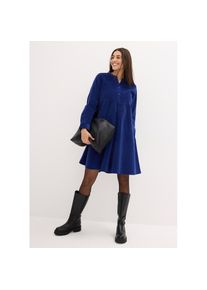 bonprix, Damen, Midikleid &raquo;Kleid aus Baumwollcord&laquo; f&uuml;r entspannten Look, aus weichem Baumwollcord, mit Elasthan-Anteil, mitternachtsblau, 54 - N-Gr, 