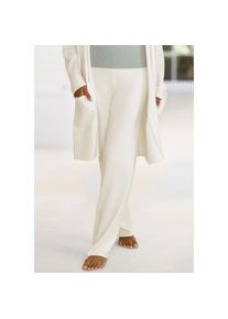 Lascana, Damen, Strickhose l&auml;ssig aus hochwertigem Strick, Loungewear, creme, 32/34 - N-Gr, Loungehose mit weitem Bein
