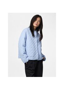 Pieces, Damen, Kurzjacke &raquo;PCRIKKE QUILTED JACKET NOOS&laquo;, Cashmere Blue Detail:CLOUD DANCER & BLACK FLOWER, M, Cashmere Blue Detail:CLOUD DANCER & BLACK