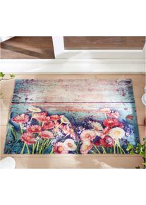 Deurmat met bloemen - pink - maat 50x78 cm - bonprix