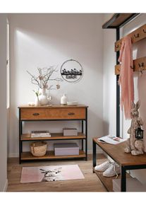 Wasbare deurmat met haas - roze - maat 50x75 cm - bonprix