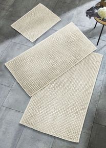 Badmat van chenille - beige - maat 2 (badmat 50/90 cm) - bonprix