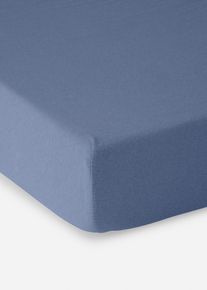 Hoeslaken van jersey - blauw - maat 180x200 cm - 100% katoen - bonprix