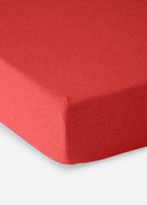 Hoeslaken van jersey - rood - maat 180x200 cm - 100% katoen - bonprix