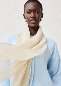 Zomerse linnen sjaal - beige - maat Onesize - linnen - bonprix