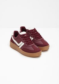 Plateau sneakers in retro look - rood - maat 39 - vegan - bonprix