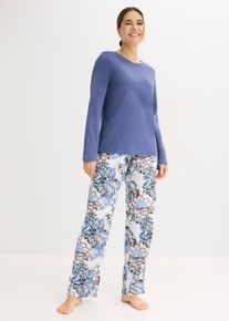 Pyjama van zacht katoen - blauw - maat 40/42 (M) - 100% katoen - bonprix