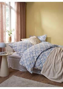 Linon dekbedovertrek - blauw - maat 135x200 cm - 100% katoen - bonprix