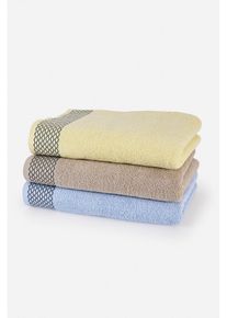 Handdoek van katoen - blauw - maat 70x140 cm - badstof - bonprix