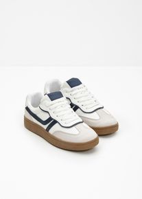 Sneakers in retrolook - wit - maat 41 - vegan - bonprix