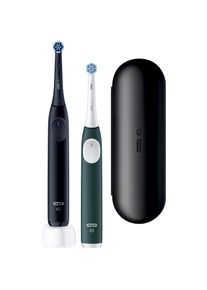 Oral-B, Elektrische Zahnb&uuml;rste, iO Series 2 Night Black/Forest Green mit 2. Handst&uuml;ck Elektrische Zahnb&uuml;rste