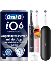 Oral-B, Elektrische Zahnb&uuml;rste, iO Series 6 Black Lava/Pink Sand mit 2. Handst&uuml;ck JAS22 Elektrische Zahnb&uuml;rste
