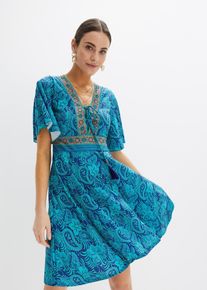 bedrucktes Minikleid, blau, Gr&ouml;&szlig;e 52/54 (XXL), bonprix