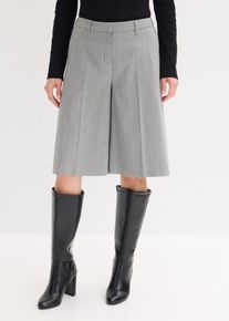 Nadelstreifen Bermuda mit Bundfalten, grau, Gr&ouml;&szlig;e 52, bonprix