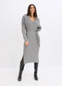 Strickkleid aus flie&szlig;endem Viskose-Mix, grau, Gr&ouml;&szlig;e 40/42 (M), bonprix