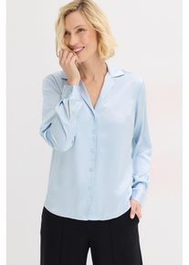 Bluse aus feinem Satin, blau, Gr&ouml;&szlig;e 42, Satin, bonprix