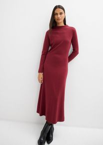 Feinstrick-Maxikleid mit Kaschmiranteil, rot, Gr&ouml;&szlig;e 52/54 (XXL), mit Baumwolle, bonprix