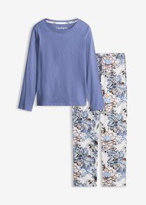 Pyjama aus weicher Baumwolle, blau, Gr&ouml;&szlig;e 52/54 (XXL), 100% Baumwolle, bonprix