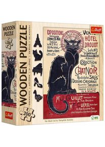 Trefl Dreven&eacute; puzzle 200 - Čierna mačka - Th&eacute;ophile Alexandre Steinlen