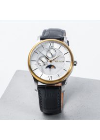 Holzkern; Wood Watch Moonrise (Marble/Dark blue), Men, Natural wood