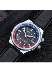 Holzkern; Wood Watch GMT Cloudhopper (Marble/Black), Men, Natural wood