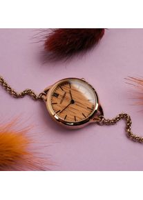 Holzkern; Wood Watch Waterfalls (Mango/Gold), Women, Natural wood