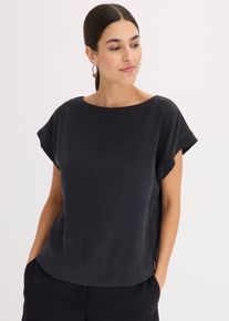 bonprix Tunika z dekoltem w ł&oacute;dkę, czarny, 36