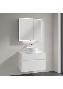 Villeroy & Boch Villeroy & Boch Collaro Meuble avec vasque &agrave; poser et armoire de toilette My View Now, 5A5840RW+A95500DH+A4558000, My View Now